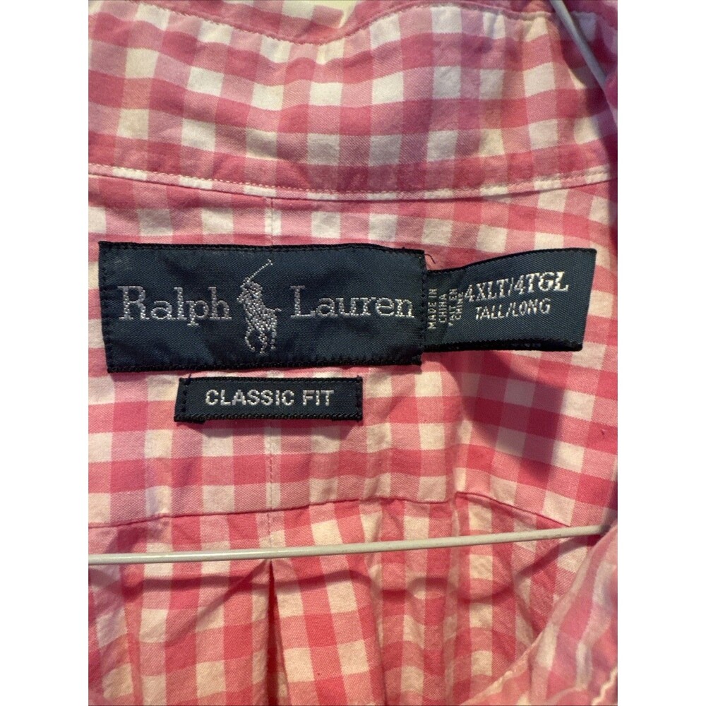 Ralph Lauren Oxford Shirt Mens 4XLT Pink Flesh Pony Button Down Classic - Picture 2 of 7